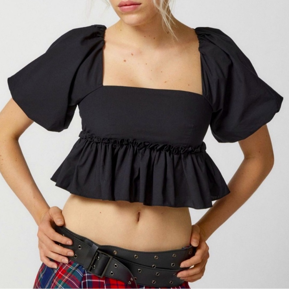 Kimchi Blue‎ Lara Cropped Babydoll Blouse